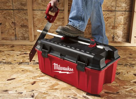 milwaukee promo 017 19 metal plastic tool box|milwaukee tool box holder.